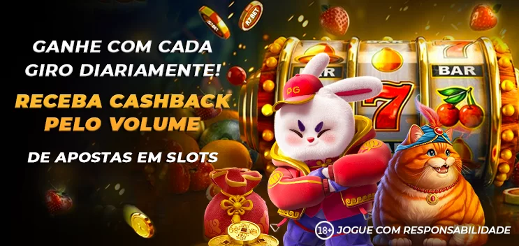 Banner do cashback diário do volume de apostas em slots