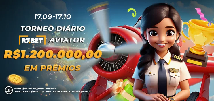 Banner do Torneio Diário R7 Aviator